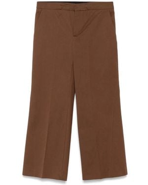 Semicouture Wide Trousers - Marrone