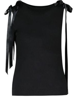 Simone Rocha Ärmellose Oberteile - Schwarz
