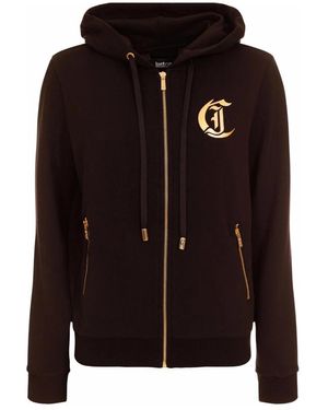 Just Cavalli Sudadera Negra Para Mujer Aw 24, Mujer, Talla - Negro
