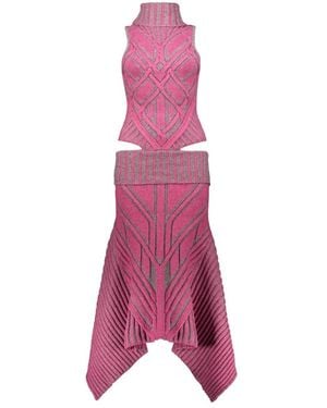 PAOLINA RUSSO Warrior Cut Out Dress - Roze