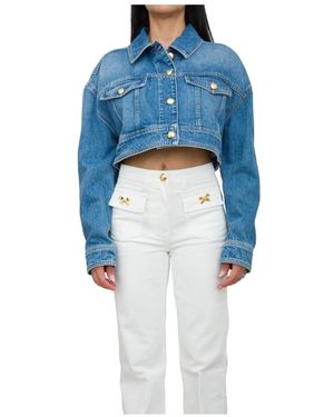 Elisabetta Franchi Denim Jackets - Blue