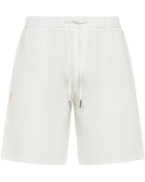 Sun 68 Linnen En Katoenen Bermuda Shorts - Wit