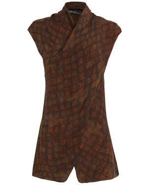 Cortana Sleeveless Tops - Brown