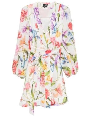 Lavi Geblümtes Wickelkleid - Weiß