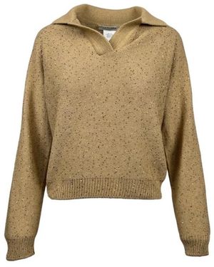 La Fileria V-Neck Knitwear - Verde