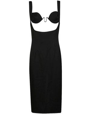 Ziah Schwarzes logo-kleid