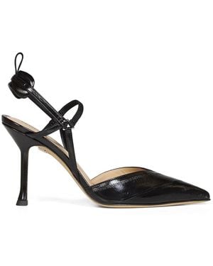 Fendi Schoenen ,Zwart ,Leer Met Hak