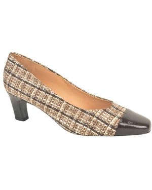 Peter Kaiser Schoenen ,Bruin ,Stof Pump 5Cm - Wit