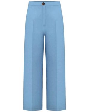 Marella Straight Trousers - Blu