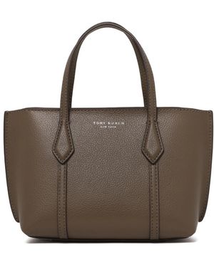 Tory Burch Tassen ,Groen ,Katoen Mini Perry Tote - Bruin