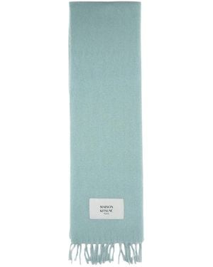 Maison Kitsuné Accessoires ,Groen ,Alpaca Sjaal