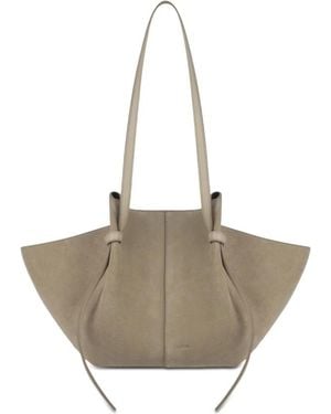 Yuzefi Tassen ,Leer Mochi Tote - Grijs