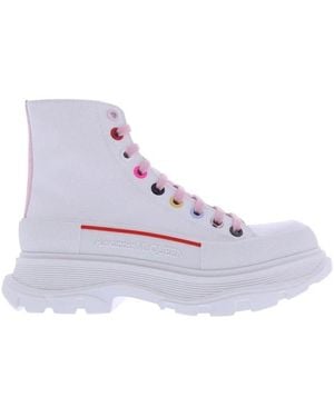 McQueen Lace-Up Boots - Purple