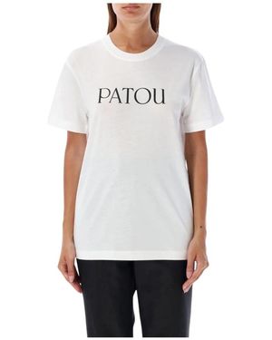 Patou Logo T-Shirt Kurzarm - Weiß