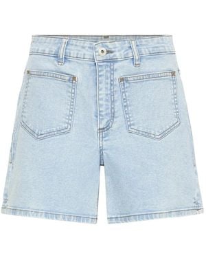 Ichi Korte Broeken ,Blauw ,Denim Denim Shorts