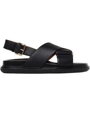 Marni Flat Sandals - Black