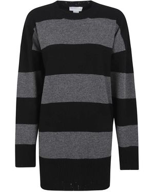 Stella McCartney Schwarzes Kleid Aw25 Elegante Wollmischung