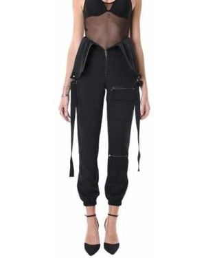 LA HAINE INSIDE US Cropped Trousers - Black
