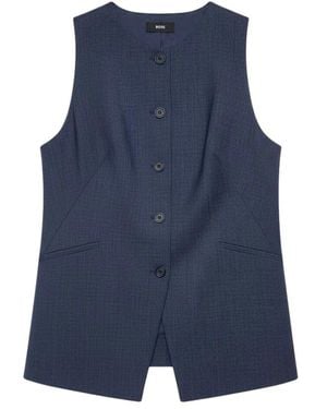 BOSS Slim-Fit Vest - Blauw