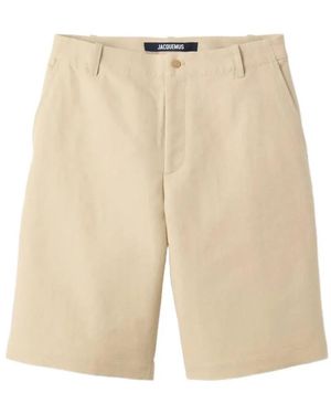 Jacquemus Korte Broeken ,Katoen Le Camargue Tailored Shorts - Naturel