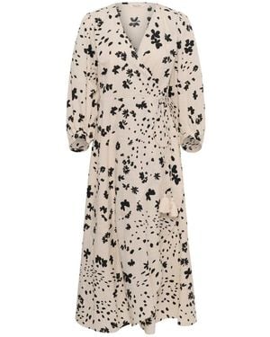 Part Two Wrap Dresses - Natural