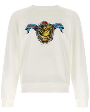 KENZO Hoodies & Sweatvesten ,Wit ,Katoen Jumping Tiger Crewneck Sweatshirt