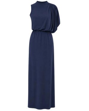 Opal Studio Kleedjes ,Blauw ,Amina Lange Jurk