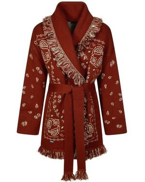Alanui Bandana Jacquard Cardigan - Rot