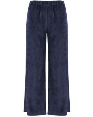 F.it Broeken ,Blauw ,Nylon Ribbed Stretch Nylon Pants