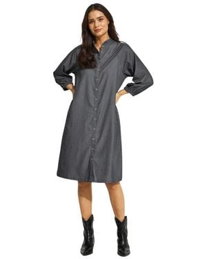iN FRONT Shirt Dresses - Black