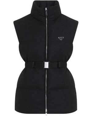 Prada Jassen ,Grijs ,Wol Wolvest - Zwart