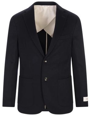 Agnona Schwarzer Kaschmir-Einreiher-Blazer