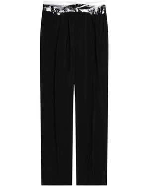 Maison Margiela Taped Fluid Cupro Pants - Zwart