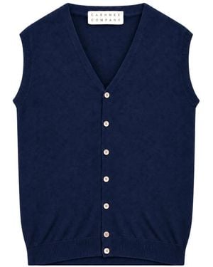Cashmere Company V-Neck Knitwear - Blue