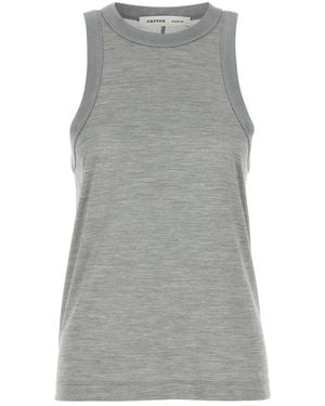 Carven Sleeveless Tops - Grey