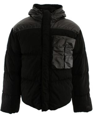 C.P. Company Jassen ,Zwart ,Leer Eco Chrome-R Down Jacket