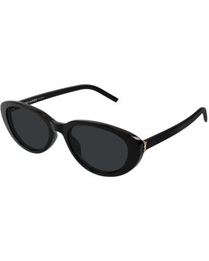 Saint Laurent Klassieke Ovale Zonnebril - Zwart