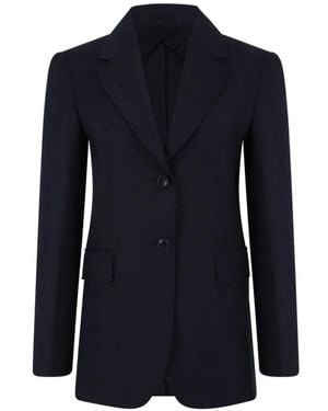 Max Mara Jassen ,Blauw ,Wol Tailored Wool Blazer