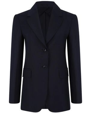 Max Mara Jassen ,Blauw ,Wol Tailored Wool Blazer