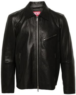 DIESEL Leather Jackets - Negro