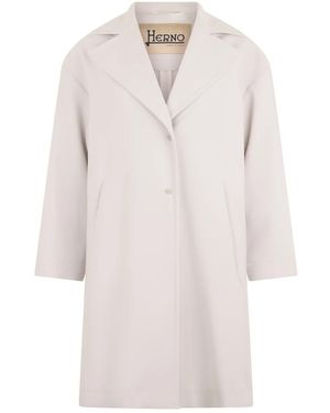 Herno Single-Breasted Coats - White