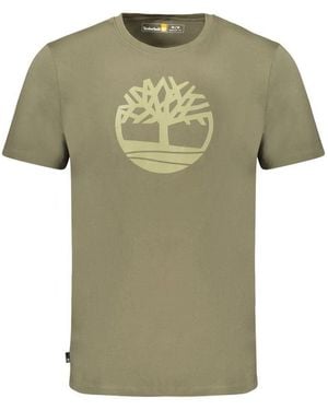 Timberland Verde Cotton Men T - Green