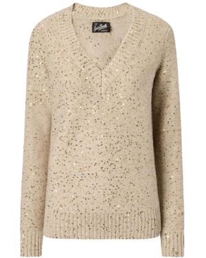 Mc2 Saint Barth V-Neck Knitwear - Neutre