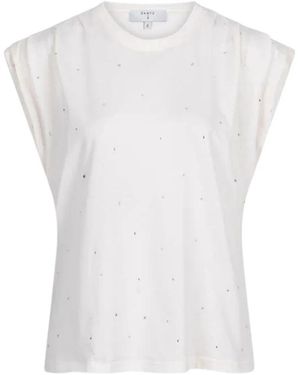 Dante 6 Tops ,Wit ,Katoen D6Idety Rhinestone T-Shirt