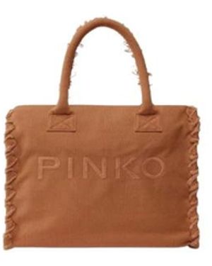 Pinko Tote Bags - Marrone