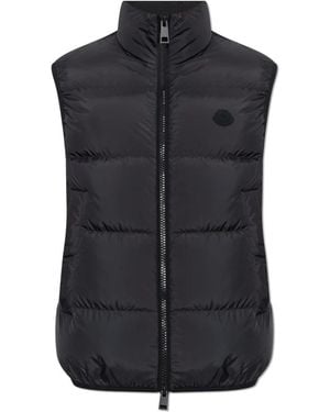 Moncler Jassen ,Zwart ,Leer Gabas Down Vest - Blauw
