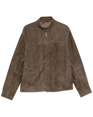 Brioni Leather Jackets - Marron
