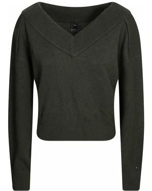 Pinko V-Neck Knitwear - Verde