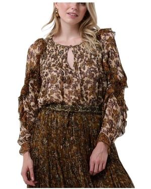 Louizon Bronze Ottis Top Bluse - Braun