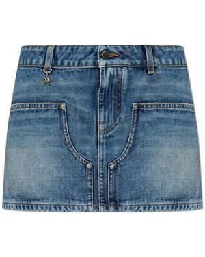 Amiri Rokken ,Blauw ,Denim Denim Carpenter Mini Rok